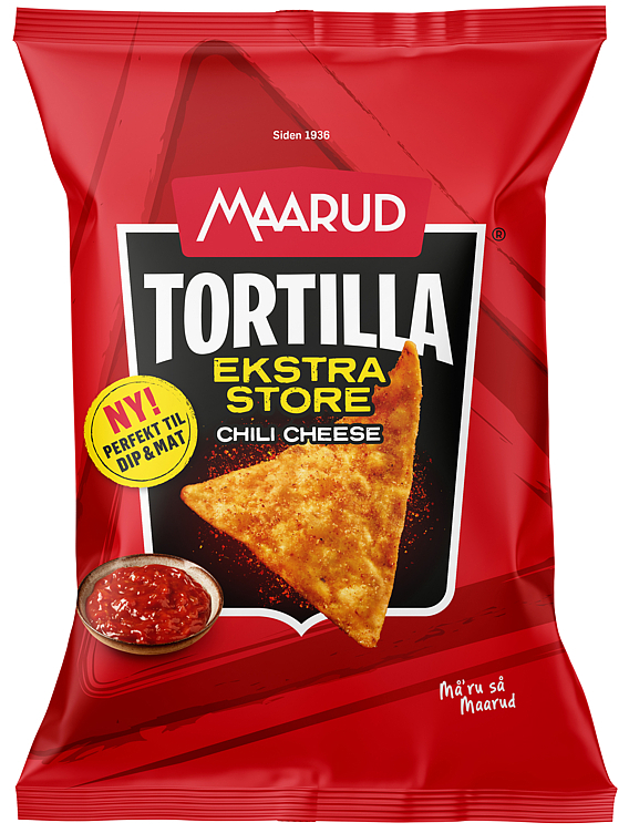 Tortilla ekstra store chili cheese 140g