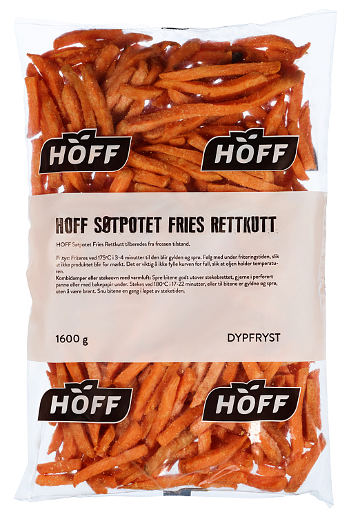 Søtpotet fries rettkutt 1,6kg