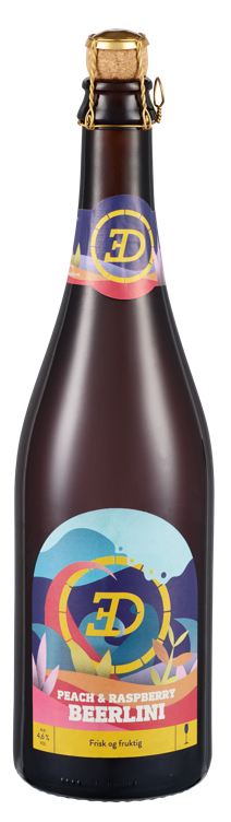 Peach & rasberry  beerlini fl  4,5%  12x75cl