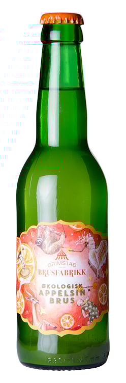 Grimstad brusfabrik økologisk appelsinbrus  24x33cl