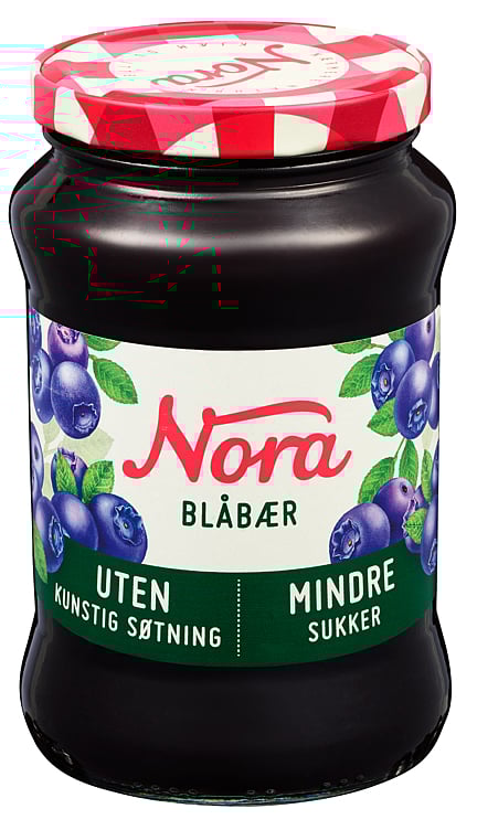 Blåbærsyltetøy mindre sukker  530g