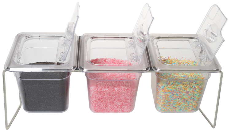 Sprinkle rack 3 flavours horizontal  1pce