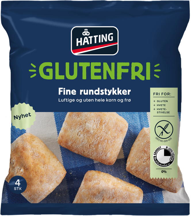 Rundstykker fine glutenfrie 70g x 4stk