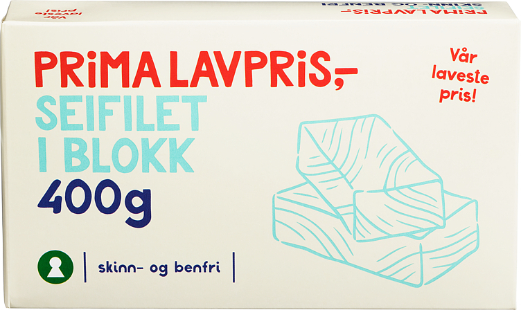 Seifilet u/skinn 400g