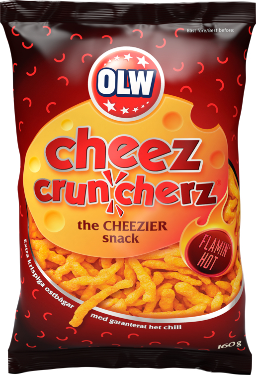 Cheez cruncherz flamin hot 160g