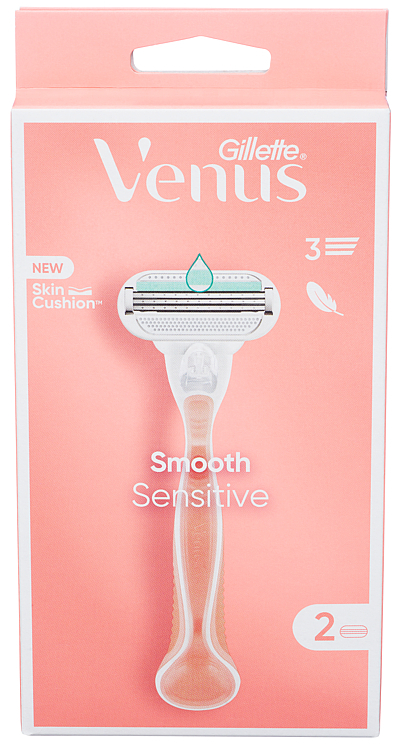 Barberhøvel venus smooth sensitive 2up stk