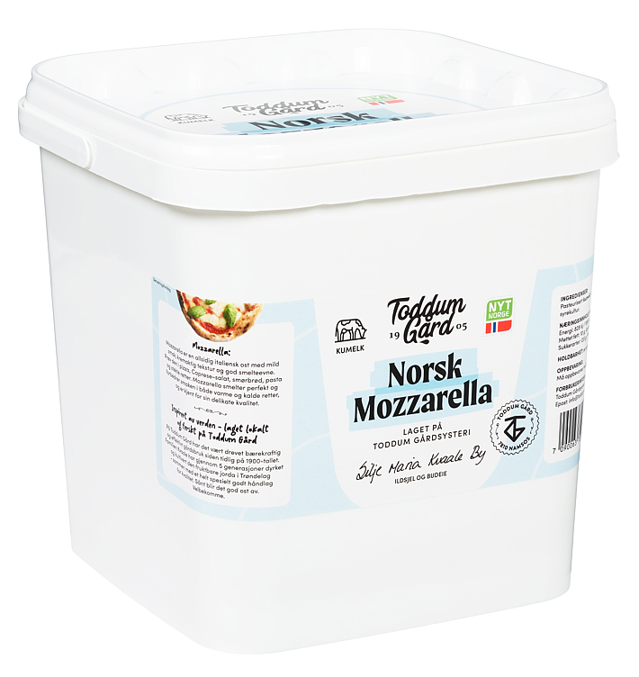 Norsk mozzarella i spann 20x125gr