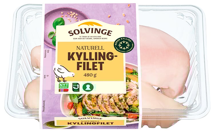 Kyllingfilet naturell  480g