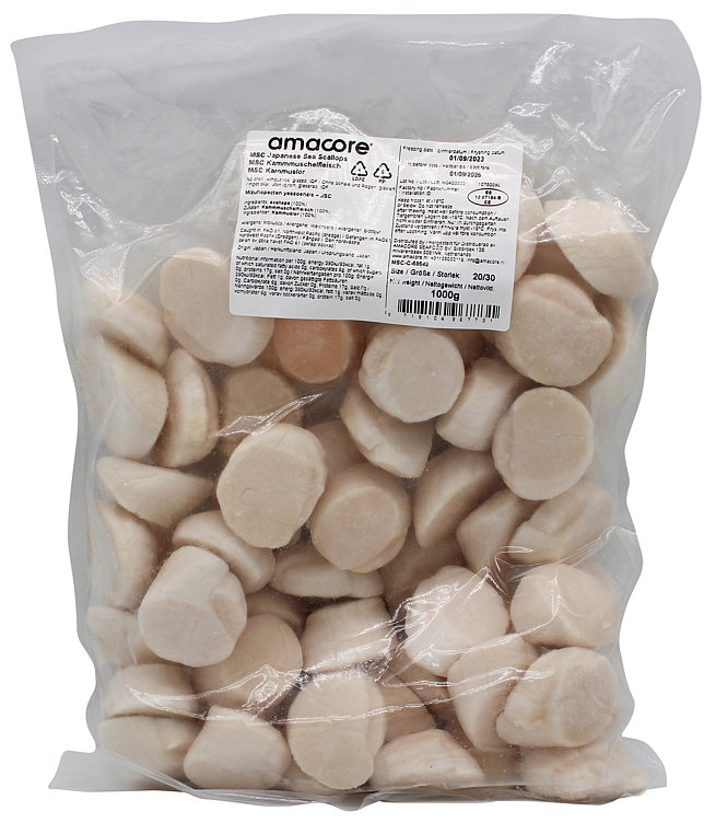 Scallops sea frozen  20/30  1kg