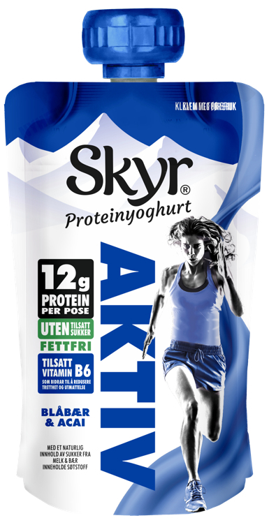 Q skyr aktiv blåbær & acai pose  125g