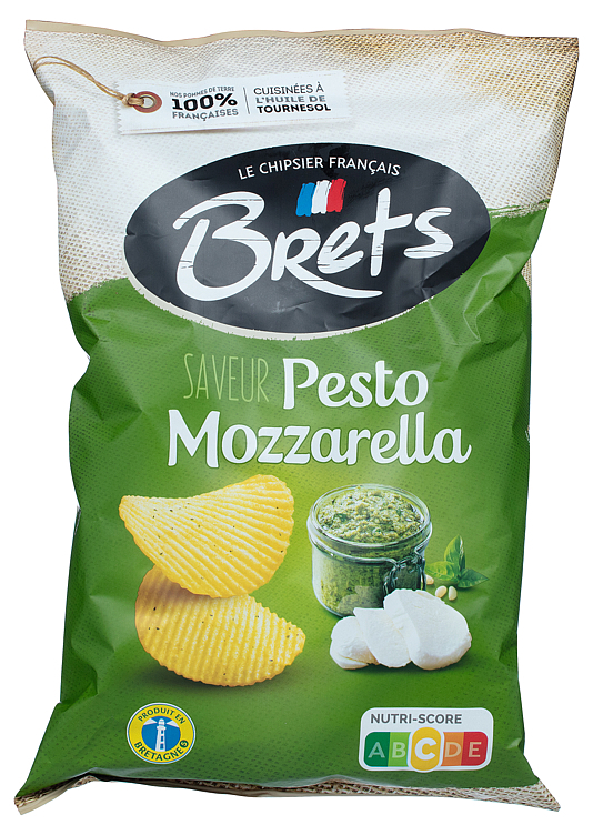 Potetchips pesto & mozzarella 125g