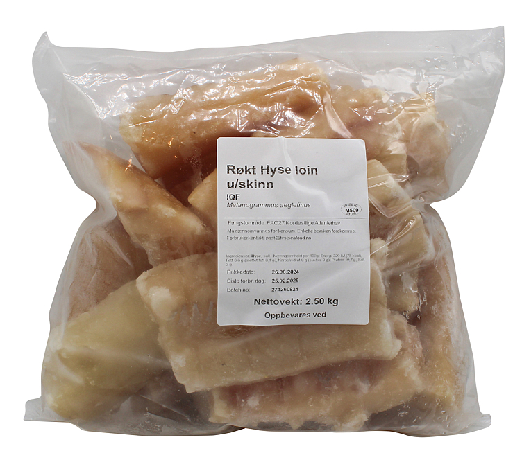 Hyse loins røkt 120-140g 2,5kg