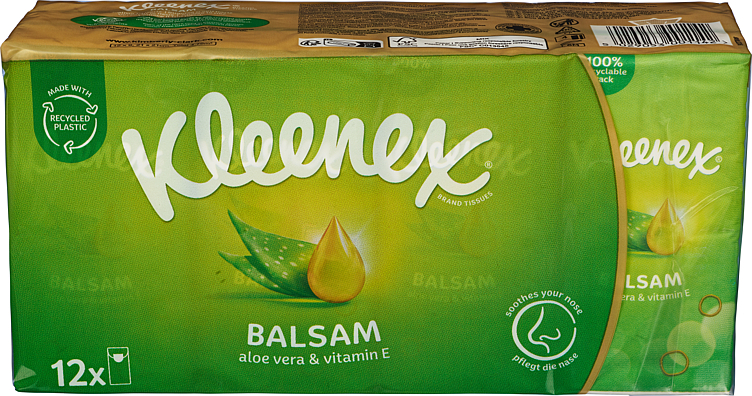 Kleenex lommetørkle m/balsam 108stk
