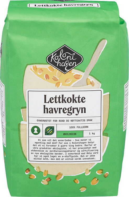 Havregryn lettkokte økologisk   1kg