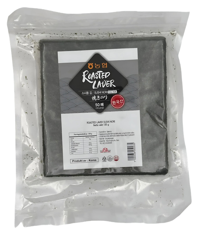Sushi nori roasted full gold 50stk