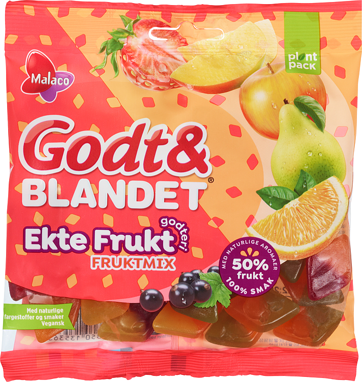 Godt&blandet ekte frukt fruktmix   140g