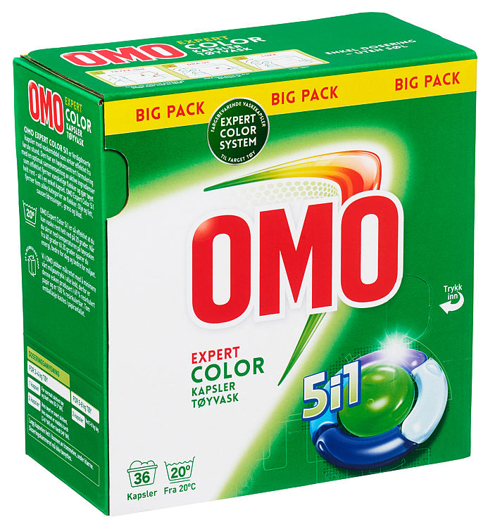 Omo expert color 5 i 1 pods  36 tab