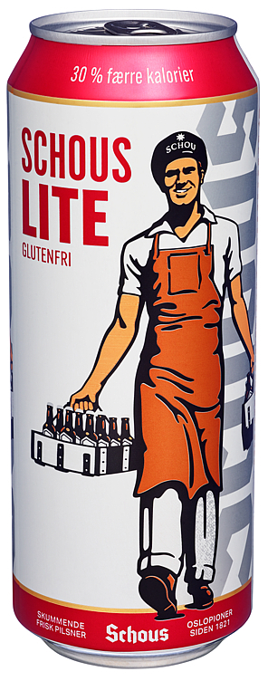 Schous lite pilsner bx 4,5% 24x50cl