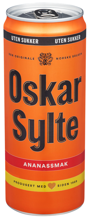 Oskar sylte ananassmak uten sukker bx  10x33cl