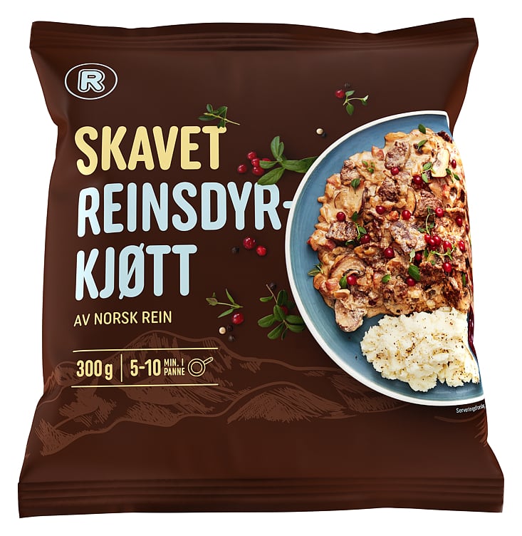 Reinsdyrkjøtt skavet 300g