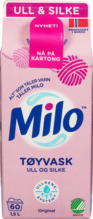 Milo tøyvask original kart.  1,5l