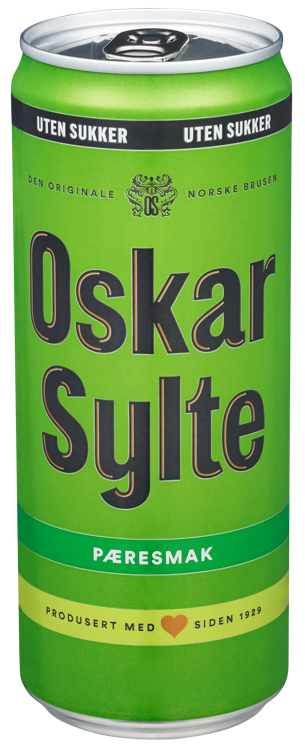 Oskar sylte pæresmak uten sukker bx  10x33cl