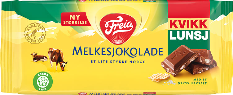 Melkesjokolade with kvikk lunsj  100g