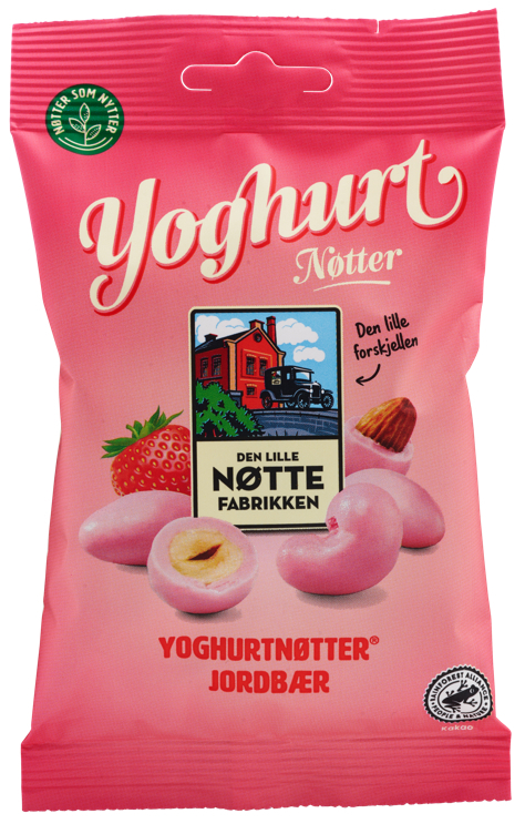 Yoghurtnøtter jordbær 70g