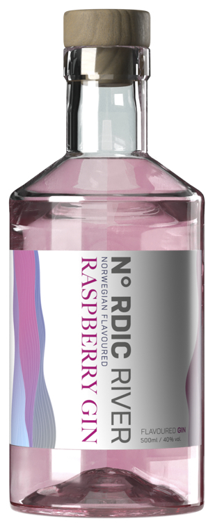 Nordic river raspberry gin 40% 50cl