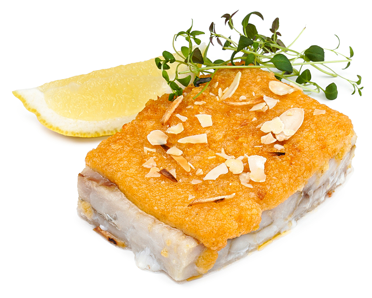 Fish w/almond topping msc 160g    2,56kg