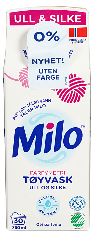 Milo parfymefri tøyvask  750ml