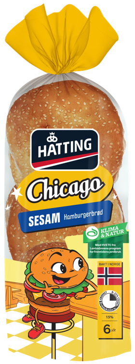 Chicago hamburgerbrød 6x80g