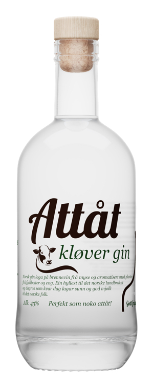 Attåt kløver gin 43% 50cl