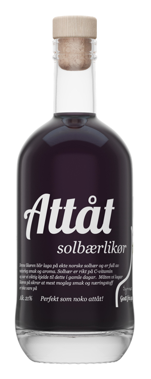 Attåt solbærlikør 18% 50cl