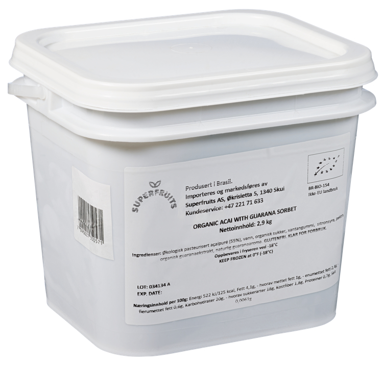 Acai sorbet økol.  2,9kg