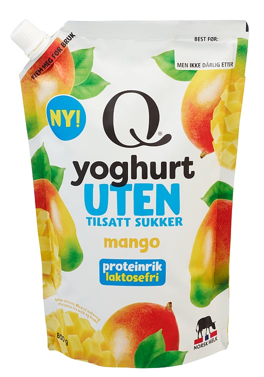 Q yoghurt mango uten  800g