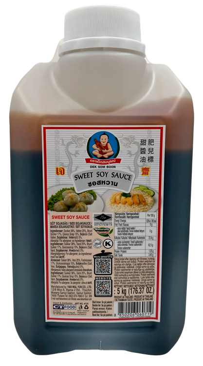 Hb sweet soy sauce white label big can   5kg