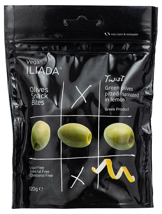 Green olives pitted lemon   120g