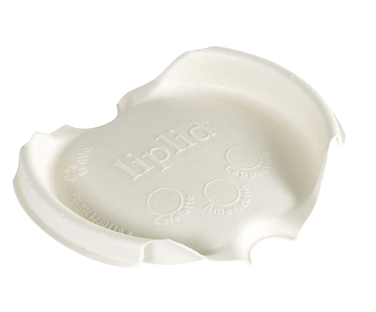 Fiberlokk lip lid 80mm 18/24cl hvit   50stk