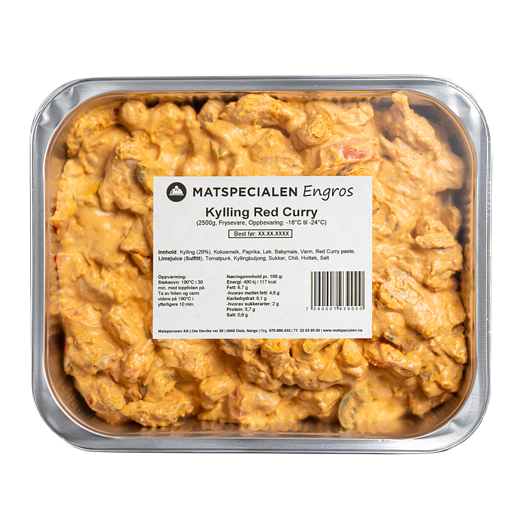 Kylling red curry 2.5kg