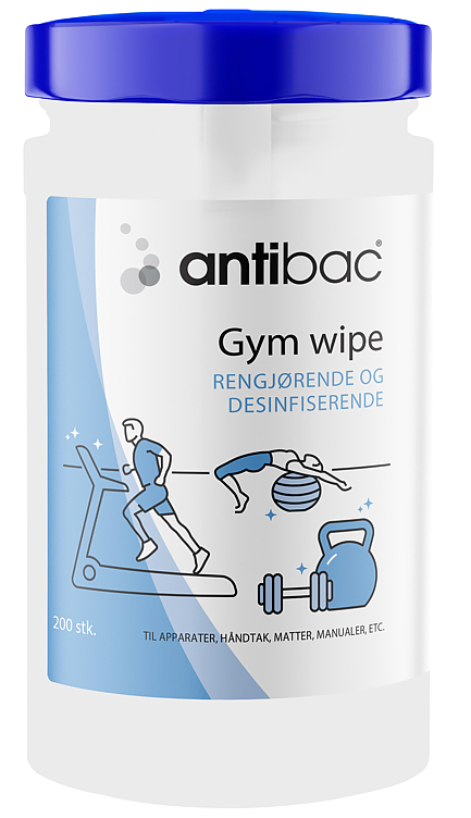 Antibac gym wipes desinefksjon 200stk