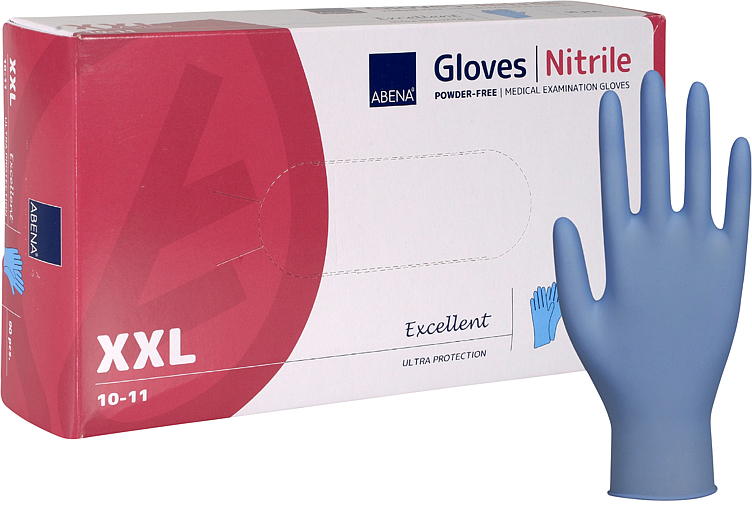 Engangshanske excellent xxl blå nitril pudderfri   90stk