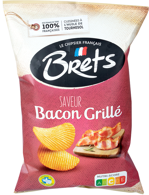 Potetchips m/grillet bacon 125g