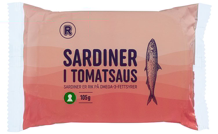 Sardiner i tomatsaus  105g