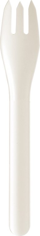 Gaffel pluma papir 16cm hvit  100stk