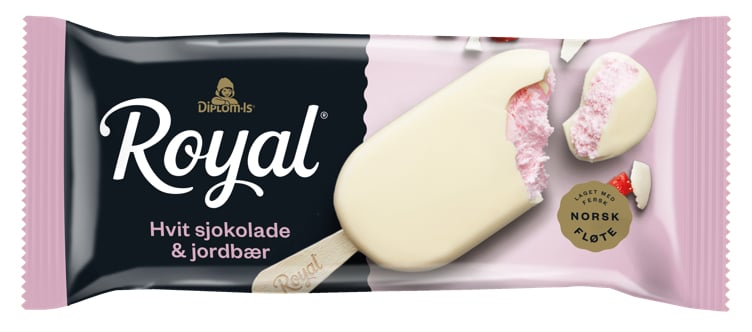 Ice cream royal white chocolate and strawberry  90ml