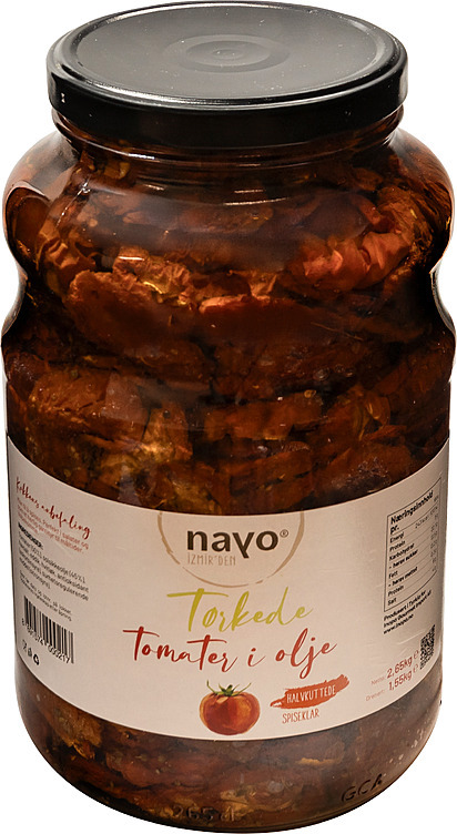 Soltørkede tomater i olje, halvkuttede 2650g