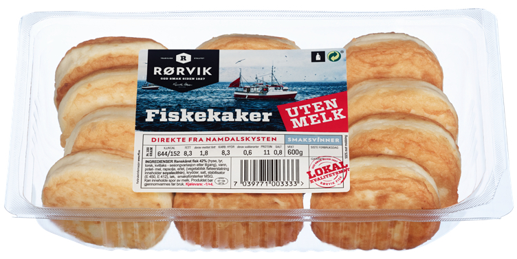 Fiskekaker uten melk 600g