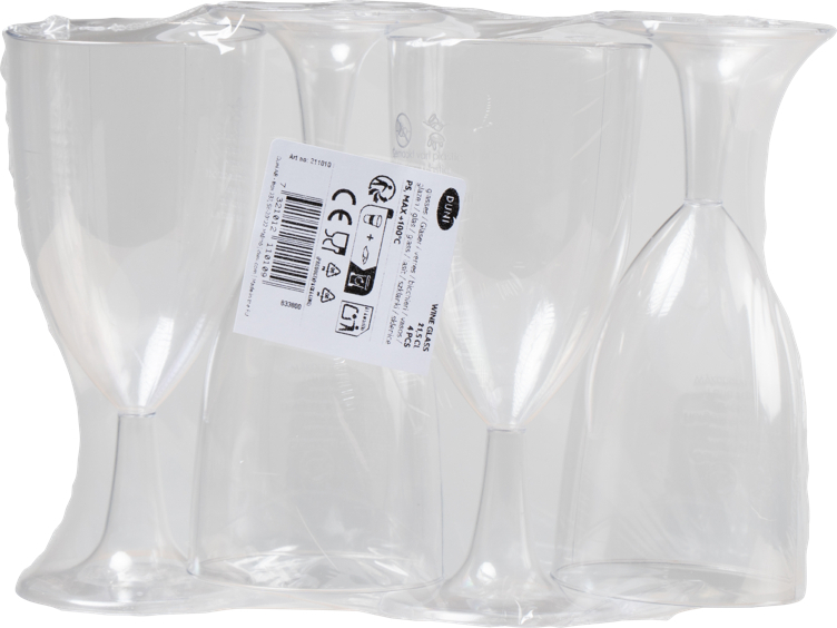 Vinglass ps transparent  21,5cl  4stk
