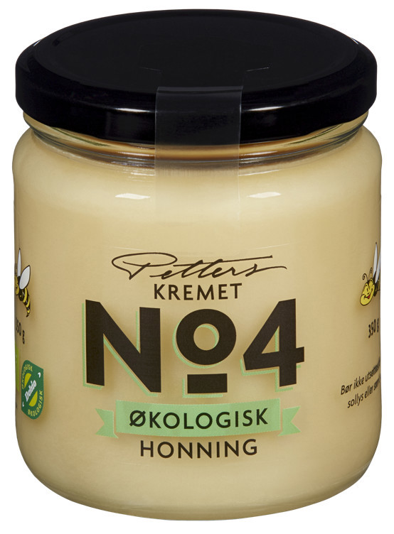 Honning no 4 kremet økol. 350g